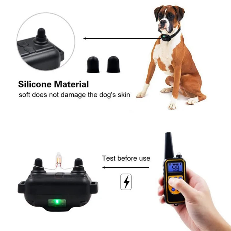Collier de Dressage Rechargeable et Étanche pour Chiens