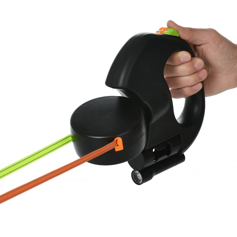 Laisse Double Rétractable LED pour Chiens