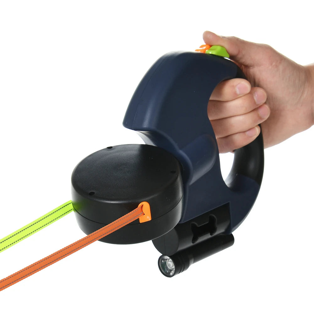 Laisse Double Rétractable LED pour Chiens
