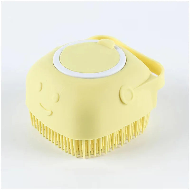 Brosse de Bain en Silicone pour Chiens et Chats – Nettoyage et Massage