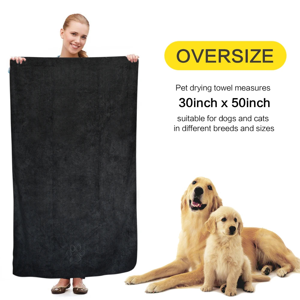 Serviette Microfibre Ultra-Absorbante pour Chiens – 76 × 127 cm