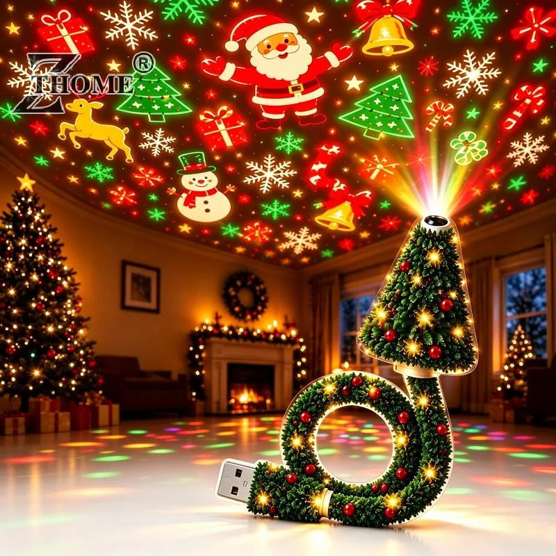 Lampe de projection de Noël USB