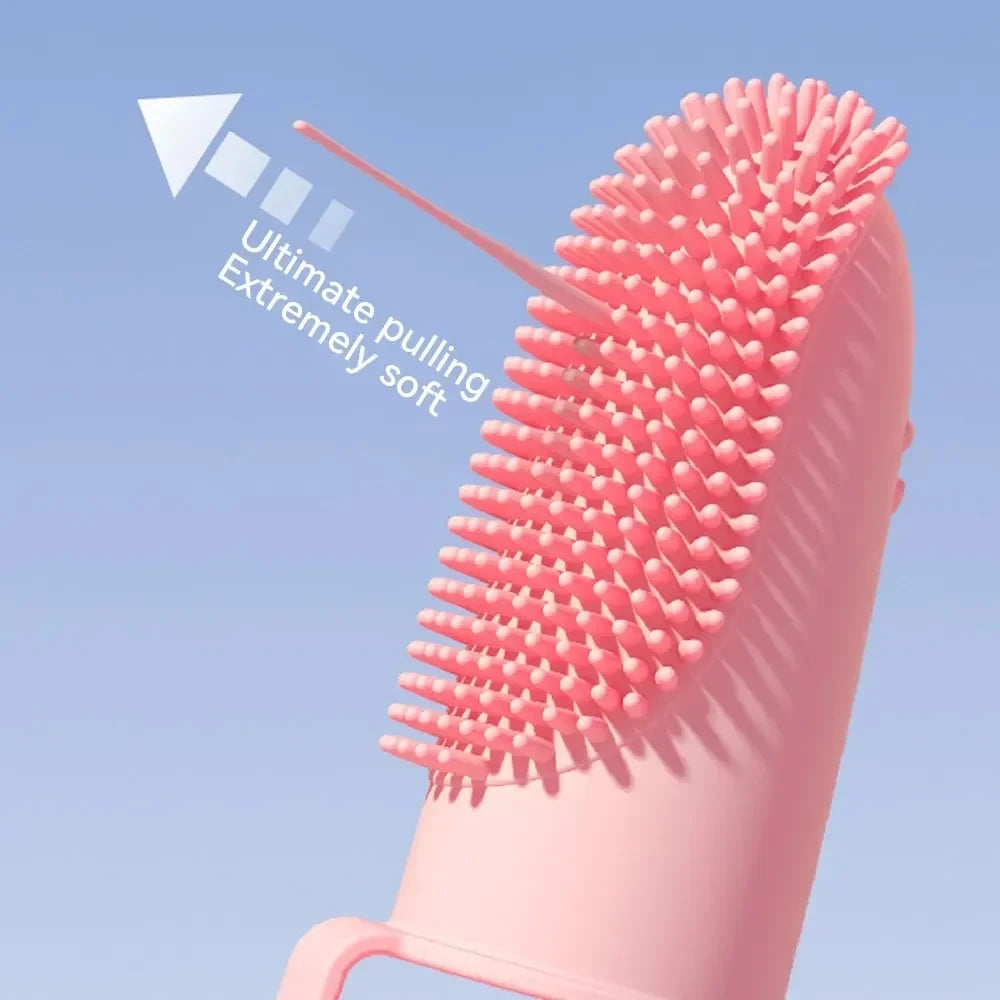 Brosse à dents double doigt pour chiens et chats