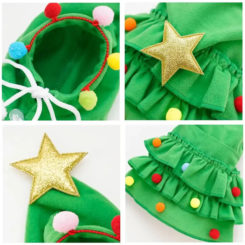 Cape sapin de Noël pour chien et chat