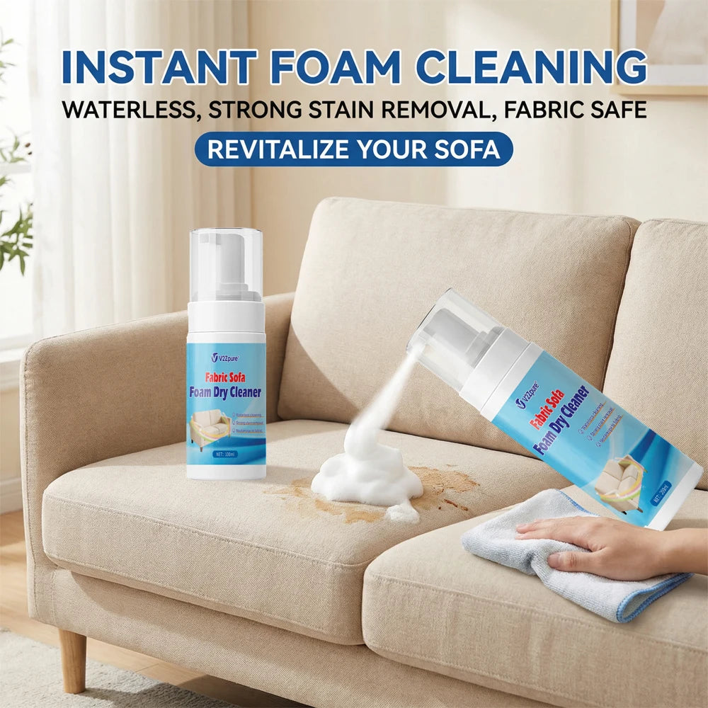 Nettoyant Mousse Sans Eau pour Tissus et Canapés