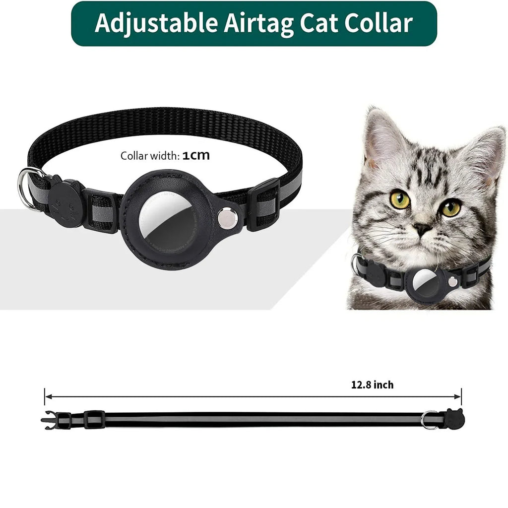 Collier Réfléchissant pour Chat avec Porte-AirTag