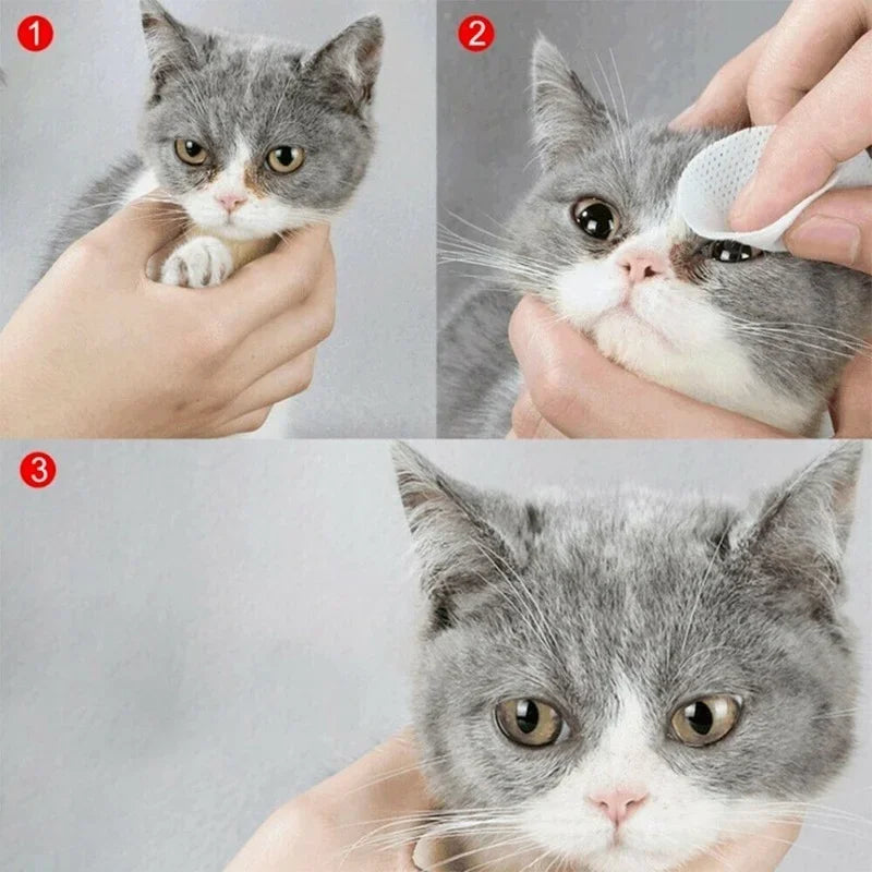 Lingettes Nettoyantes Yeux & Oreilles pour Chiens et Chats – 130 Pièces