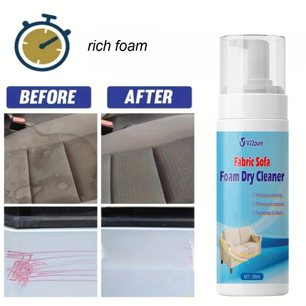 Nettoyant Mousse Sans Eau pour Tissus et Canapés