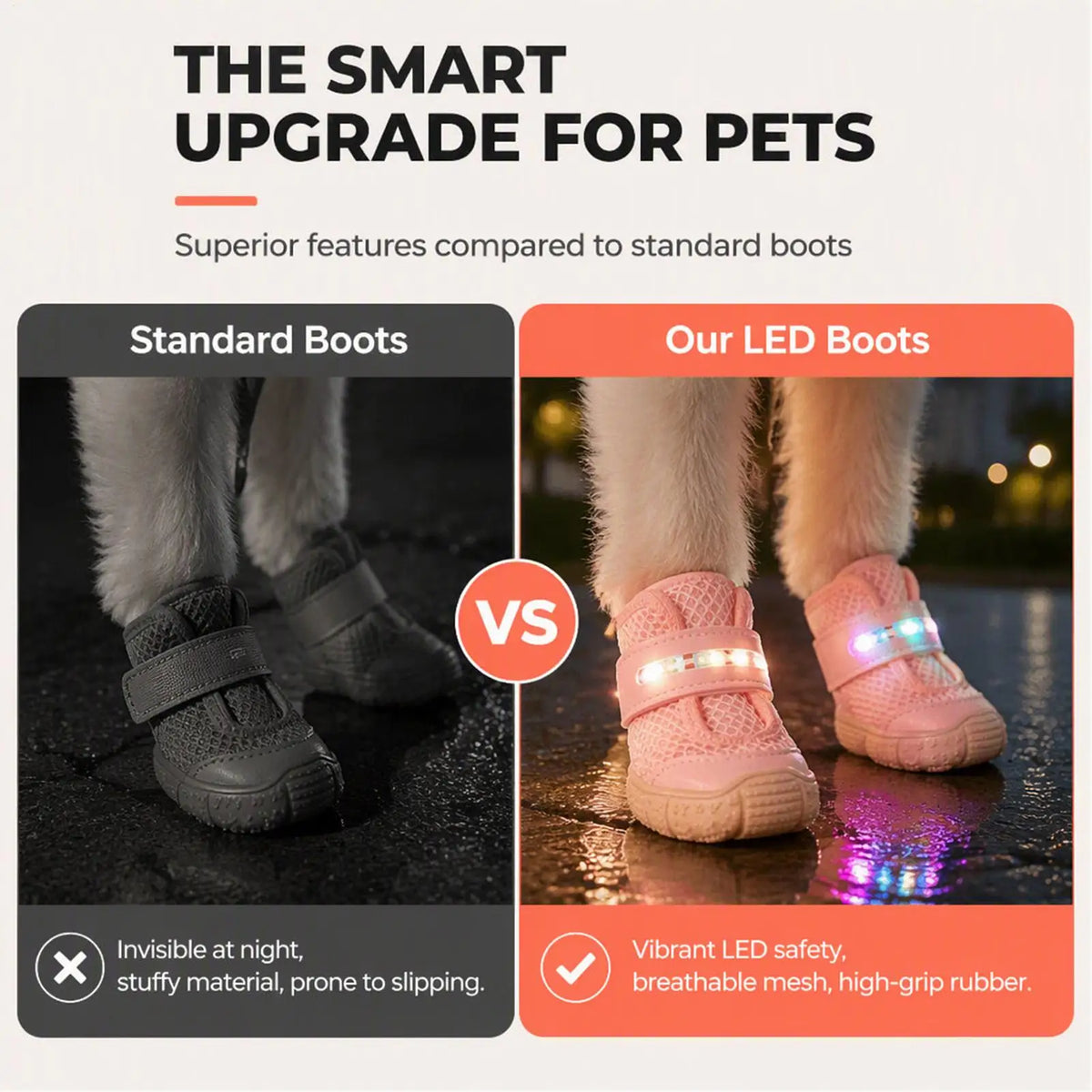 Bottines LED pour Chien