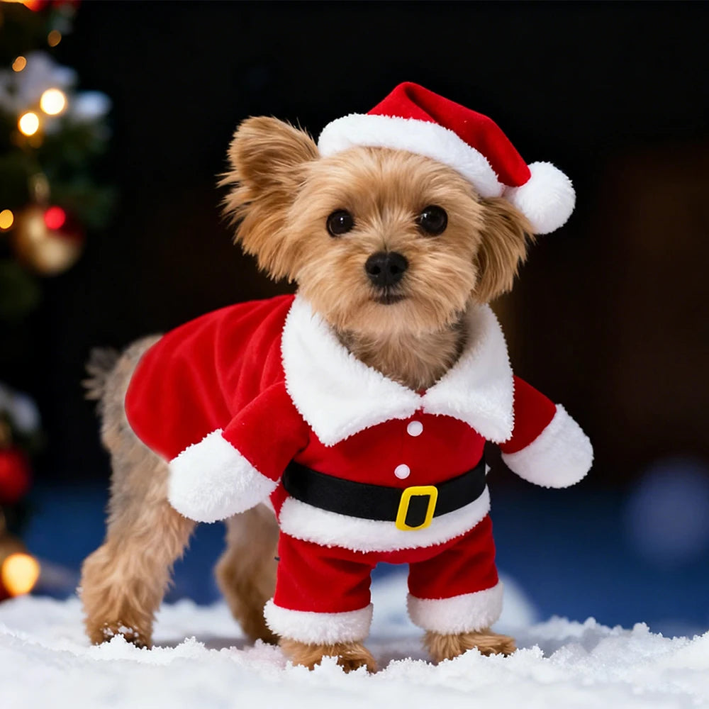Tenue Père Noël pour chien et chat