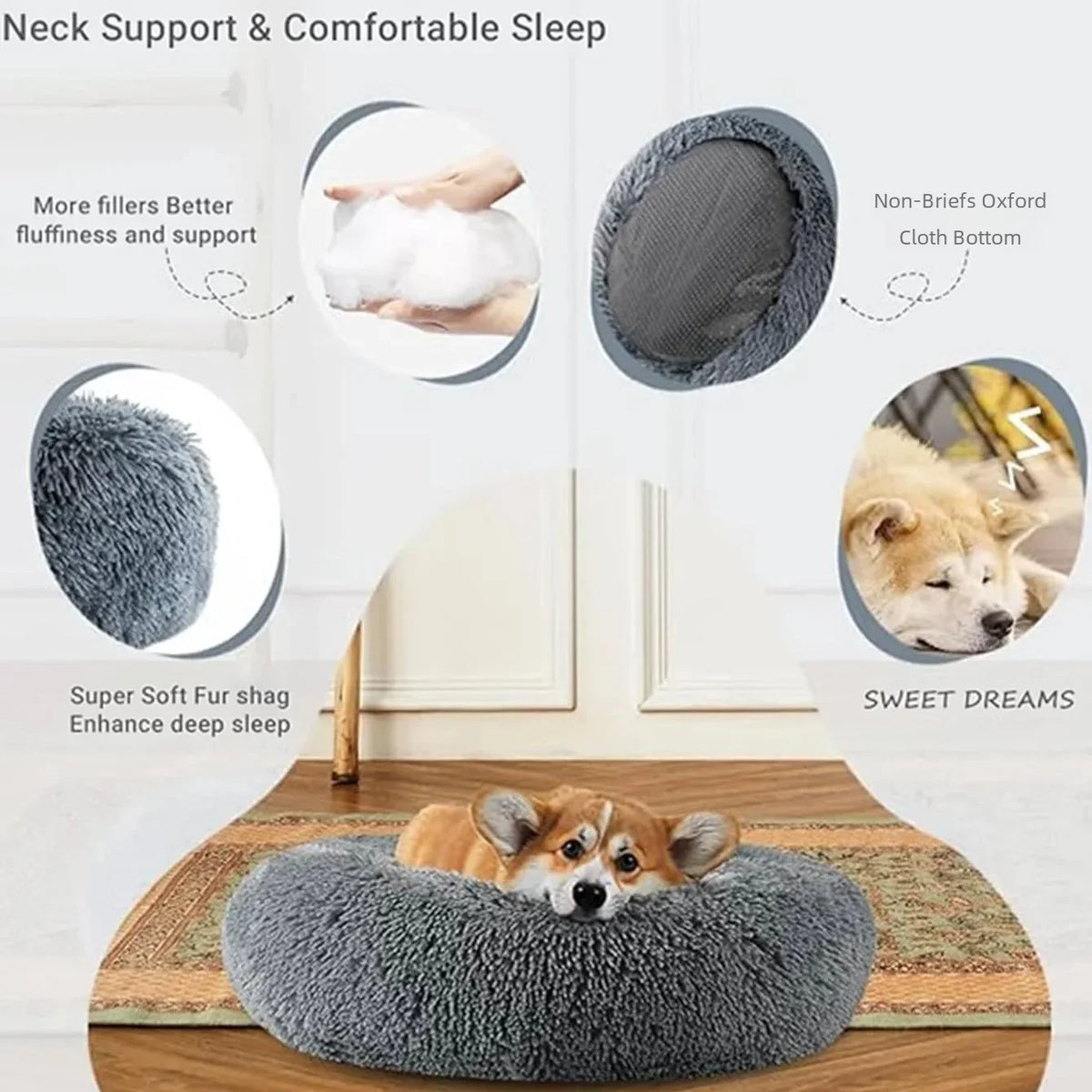 Panier Douillet pour Chien et Chat – 6 Tailles