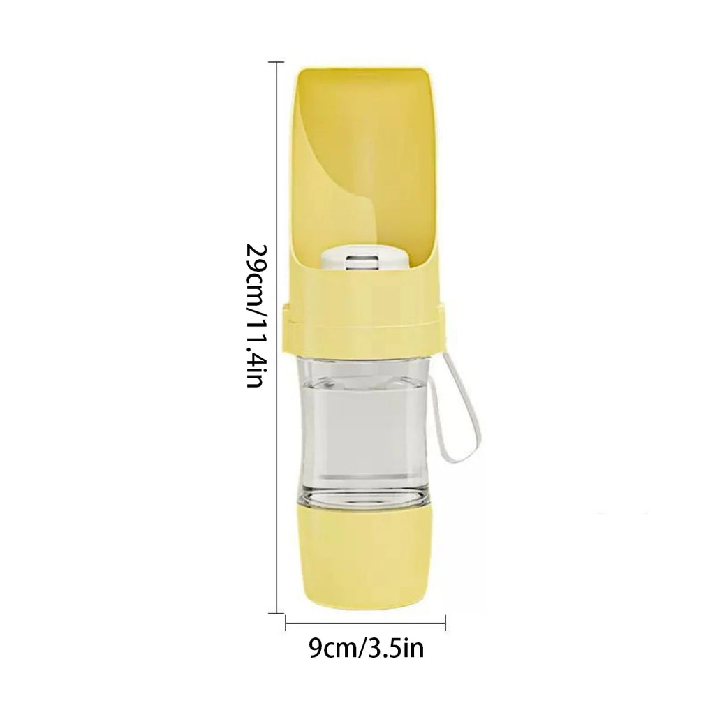 Bouteille d’eau 2-en-1 pour chien et chat – Eau & Aliments