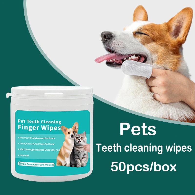 Lingettes Dentaires pour Chiens et Chats – Nettoyage du Doigt