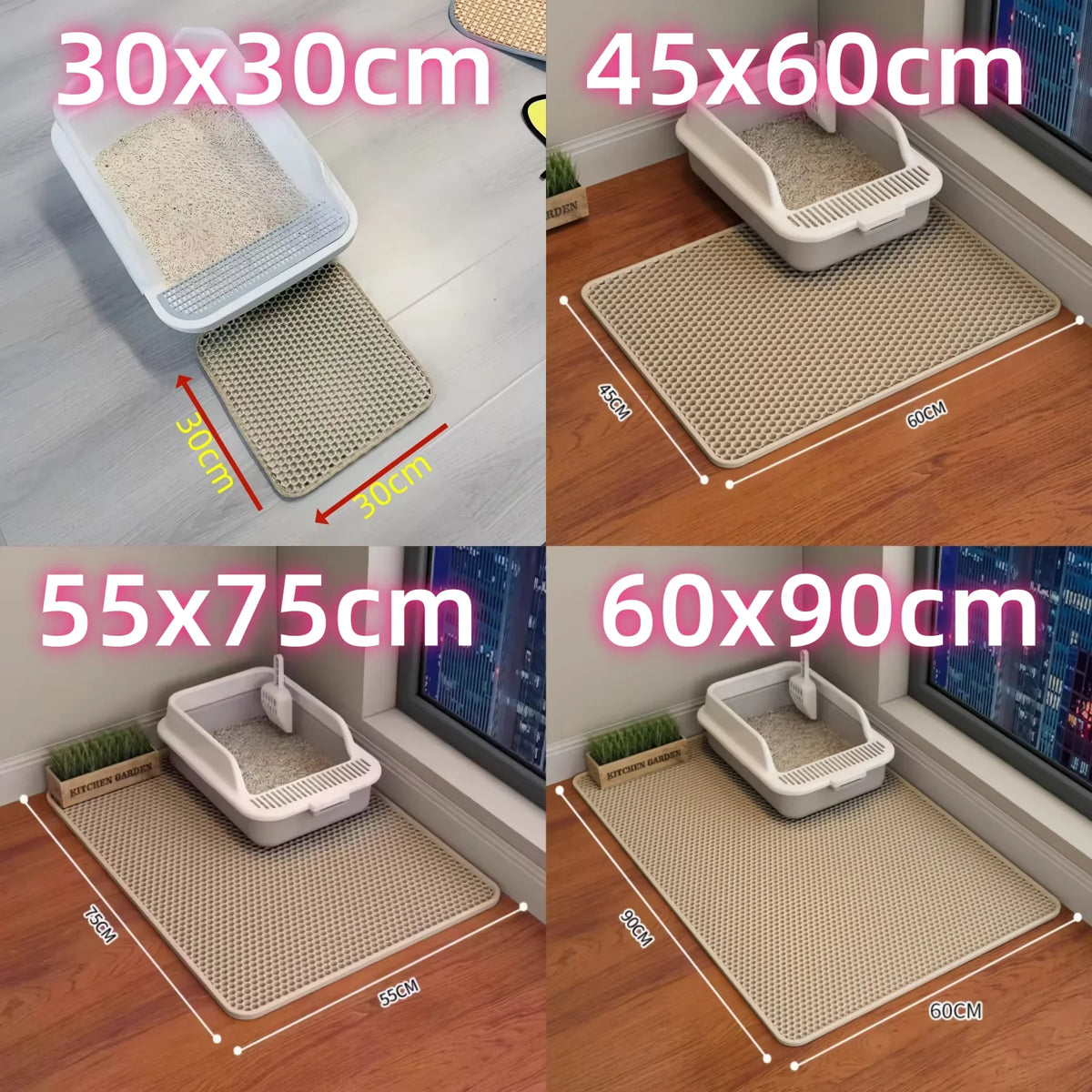 Tapis Anti-Litière Imperméable pour Chats