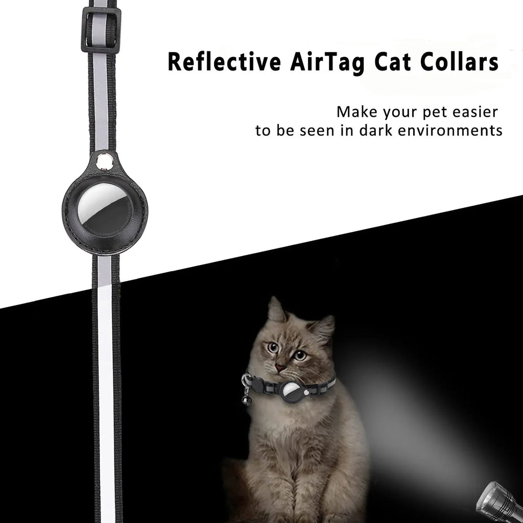 Collier Réfléchissant pour Chat avec Porte-AirTag