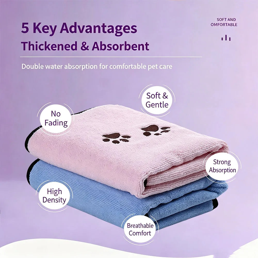 Serviette Microfibre Ultra-Absorbante pour Chiens et Chats