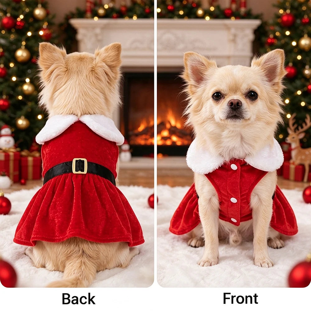 Tenue Père Noël pour chien et chat