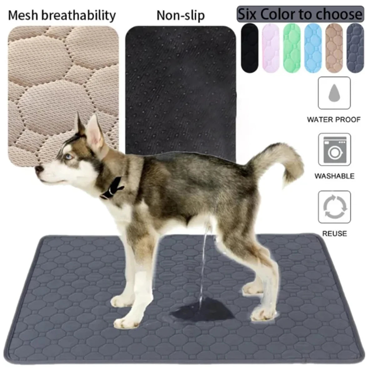 Tapis Hygiénique Lavable et Imperméable pour Animaux