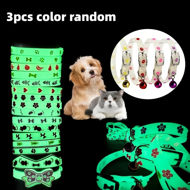 Collier Lumineux pour Chats et Petits Chiens – Lot de 3