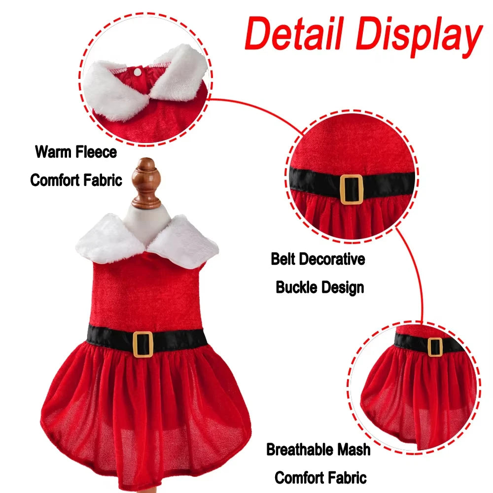 Tenue Père Noël pour chien et chat