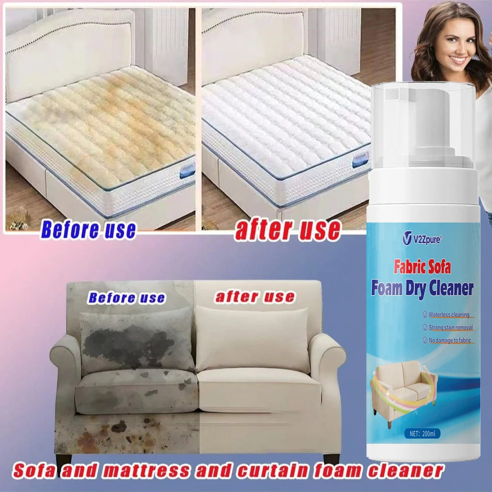 Nettoyant Mousse Sans Eau pour Tissus et Canapés