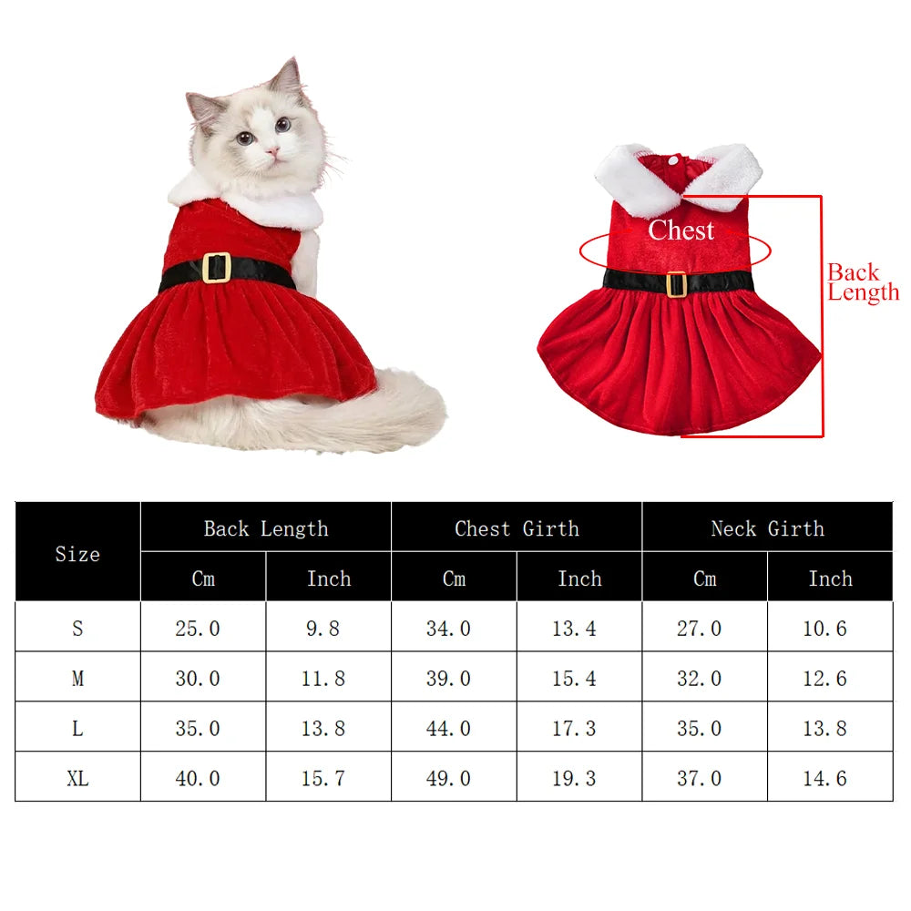 Tenue Père Noël pour chien et chat